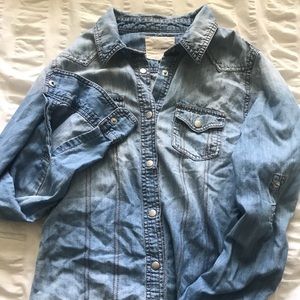 Denim button up
